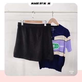 Chân Váy Ngắn Form Chữ A Suông Trơn Đen Basic