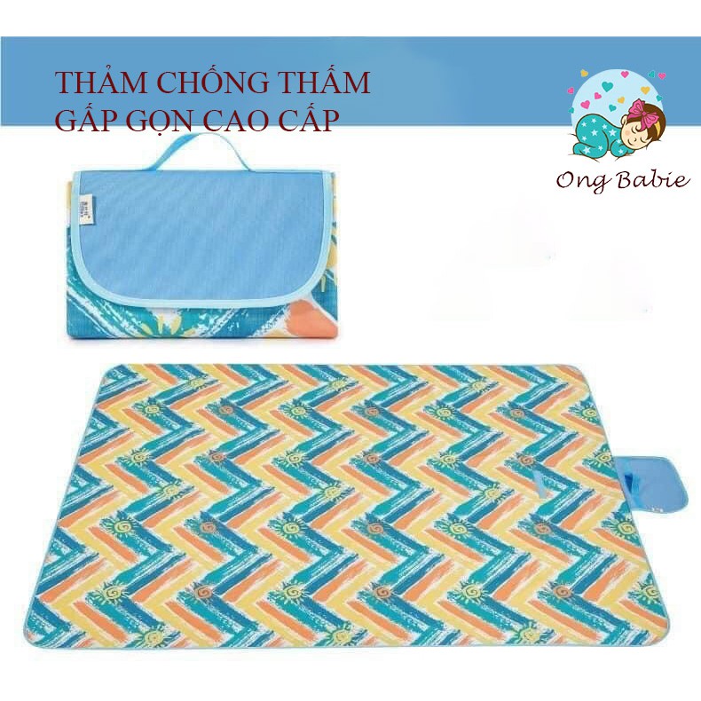 Thảm du lich gấp gọn chống thấm cao cấp,Thảm dã ngoại, picnic, kết hợp tập yoga