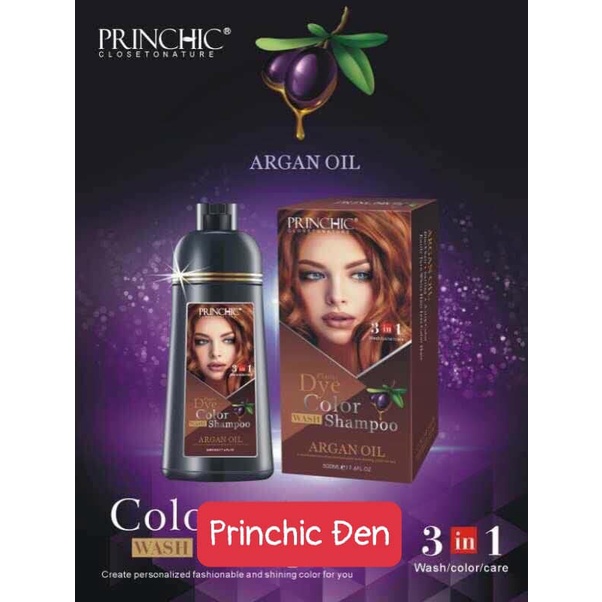 Gội Đen Phủ Bạc Thảo Dược Princhic Gội Là Đen Không Cần Nhuộm Thần Thánh Fast Black Hair Shampoo Formulated By Italy