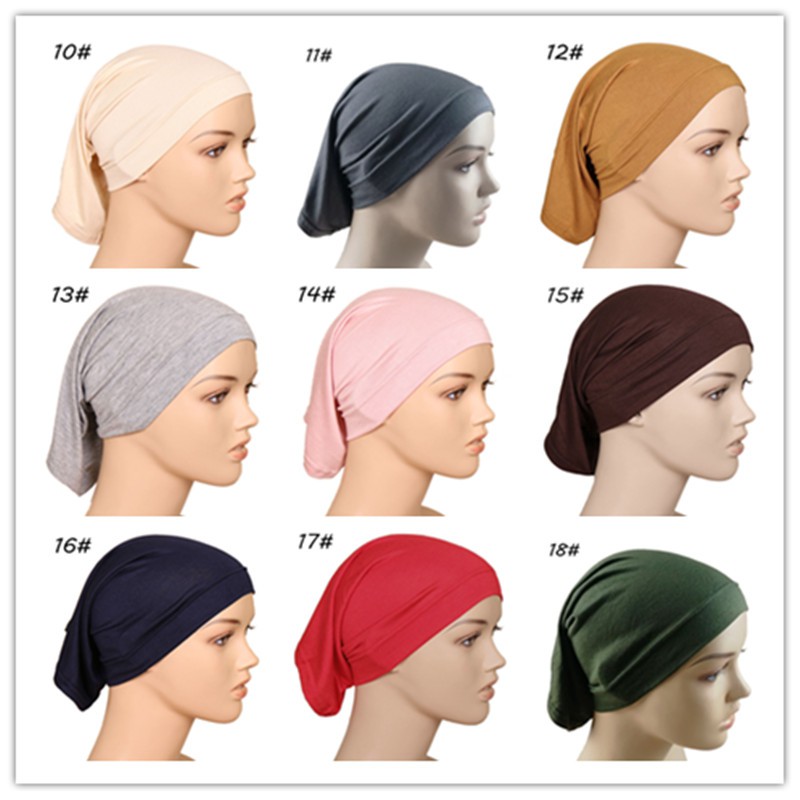 Khăn Trùm Đầu Hijab Kiểu Hồi Giáo 20 Màu WJ283