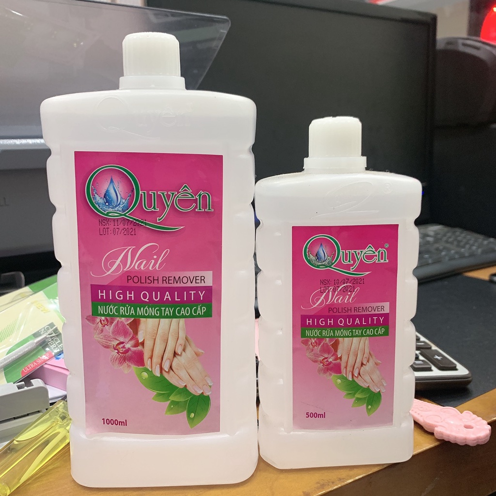 Nước Tẩy Axiton 500ml - 1000ml, Nước Rửa Móng, Phá Sơn Gel Axiton Trùm Nail Mi