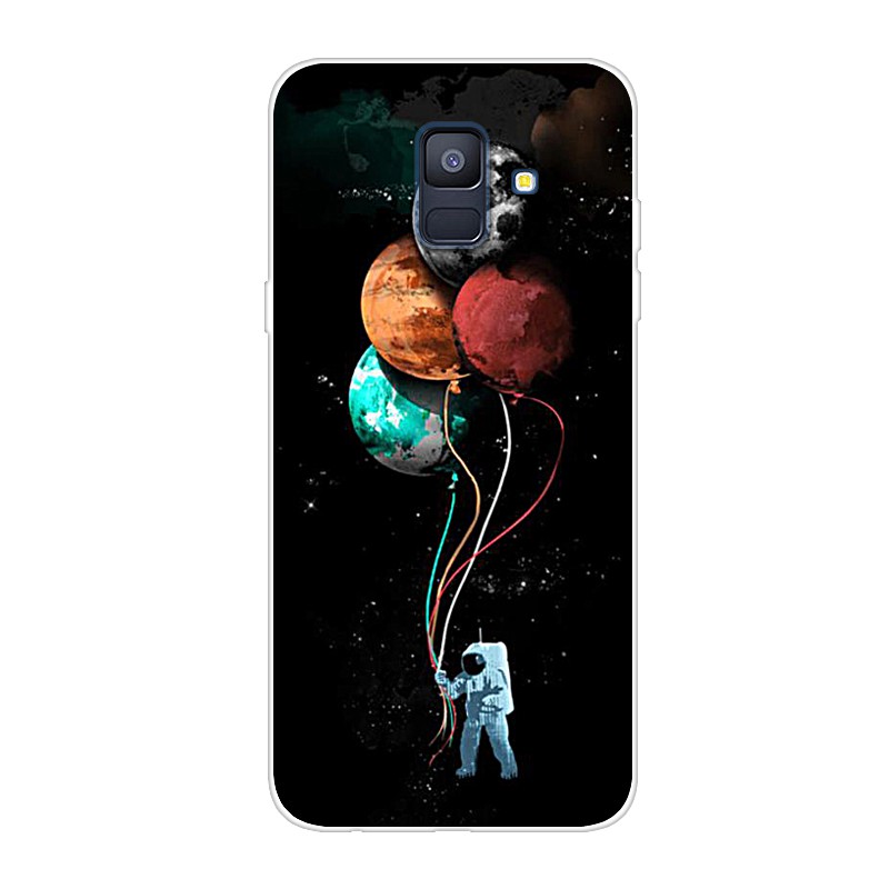 Ốp điện thoại in hoa văn thời trang cho Samsung Galaxy A6 2018
