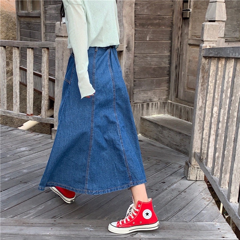 Chân Váy Jean / Bò Dáng Xoè Chữ A Taobao Order