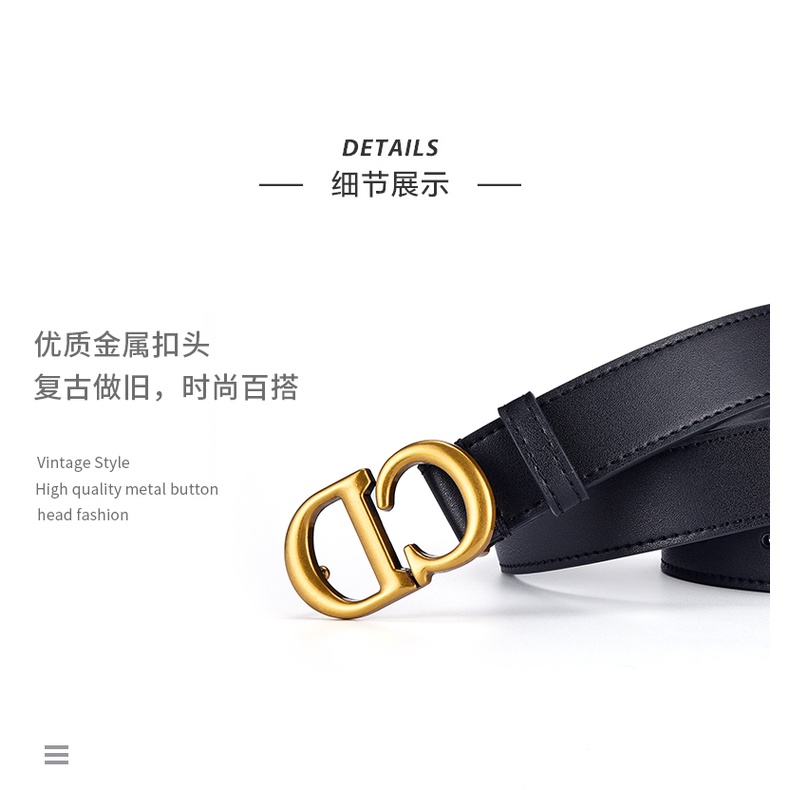 Hàng Có Sẵn! Thắt Lưng Da Bò Thật Thời Trang Công Sở Thanh Lịch Cho Nam Và Nữ