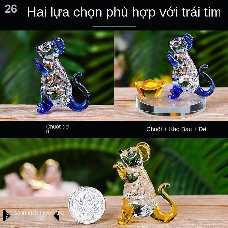 Pha lê năm cung hoàng đạo linh vật đàn ông và phụ nữ quà tặng máy tính để bàn trang trí phòng khách phong th