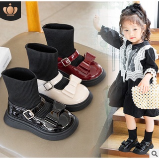 Giày bốt Martin, giày bốt trẻ em thời trang bé gái ,giày cao cổ đàn hồi mã 16