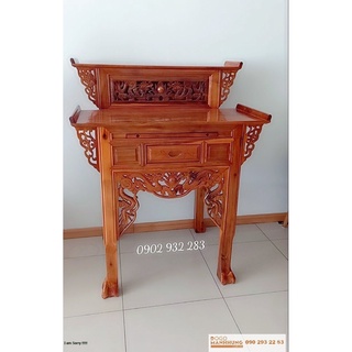 Bàn thờ nhị cấp, bàn thờ 2 tầng loại nhỏ ngang 1m07 - Đồ Gỗ Mạnh Hùng