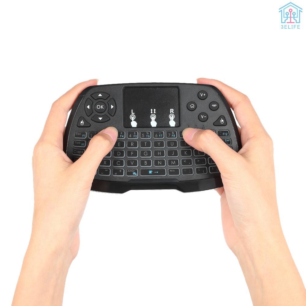 【E&V】Spanish Version 2.4GHz Wireless Keyboard Touchpad Mouse Handheld Remote Control for TV BOX Smart TV PC Notebook