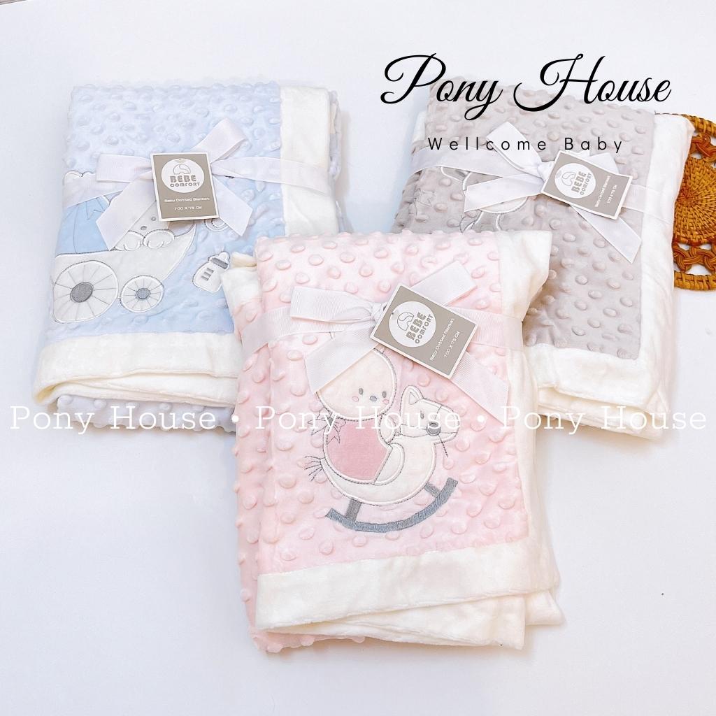 Chăn Lông Bebe Comfort Siêu Mềm Ấm Chất Lông Nhung Cao Cấp Kích Thước 75*100cm