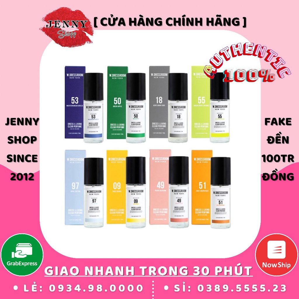 Nước Hoa W.Dressroom Dress &amp; Living Clear Perfume