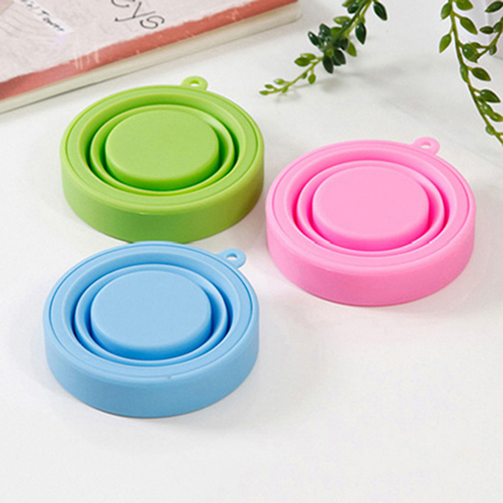 yafeixM Drinking Cup Eco-friendly Unbreakable Candy Colors Collapsible Foldable Silicone Drinking Water Cup for Home Travel Camping