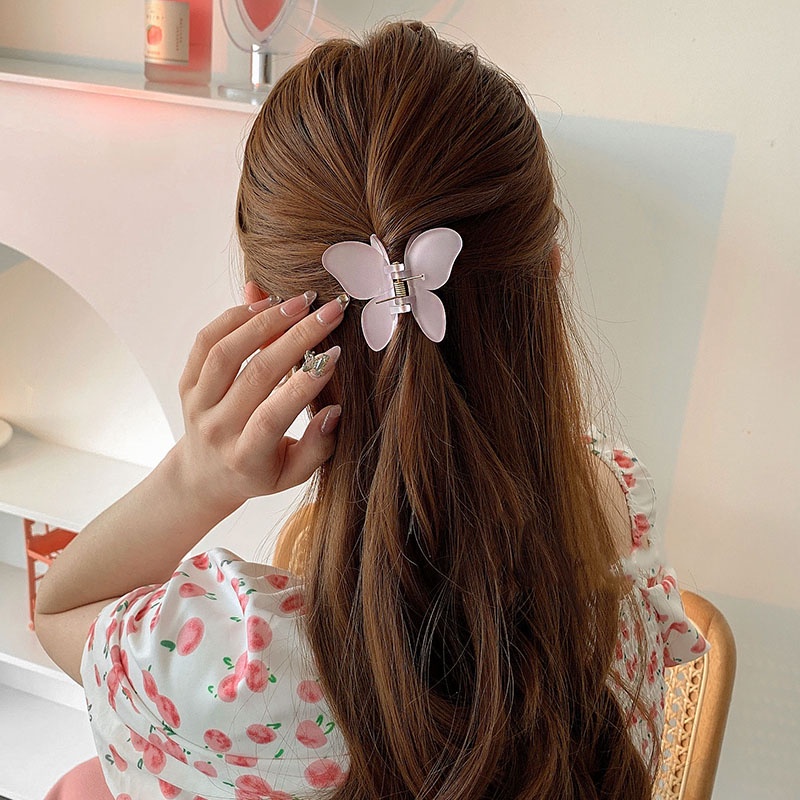 Kẹp Tóc Hình Bướm Ba Chiều Màu Sắc Ngọt Ngào Phong Cách Hàn Quốc