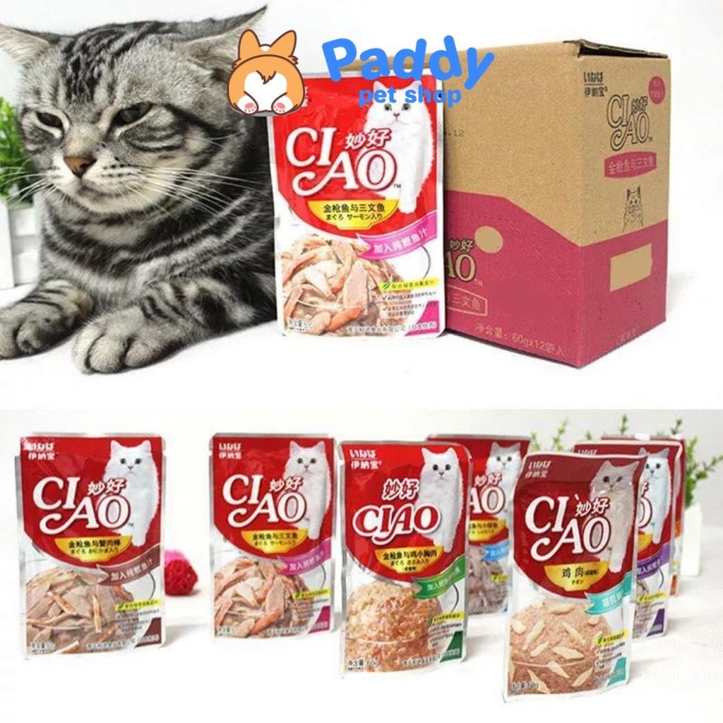 Pate Ciao 6 Vị Thơm Ngon Cho Mèo (Gói 60g)