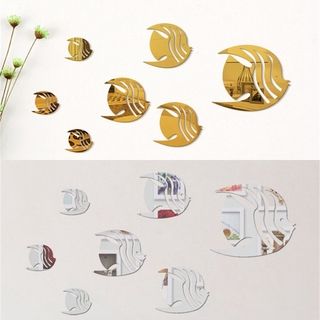 decal dán tường Họa Tiết Hình Con Cá Màu Gương Dùng Trong Trang Trí Phòng