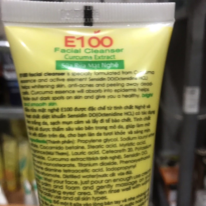 E100 Sữa Rửa Mặt Nghệ 100g