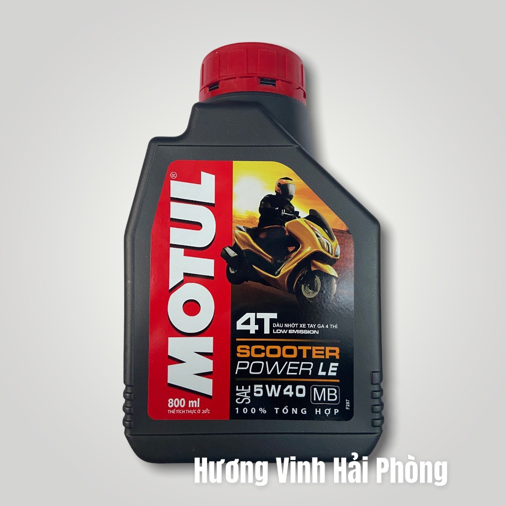 Combo DẦU NHỚT TAY GA Motul Scooter Power LE 5W40 800ml + NHỚT HỘP SỐ MOTUL SCOOTER GEAR PLUS 120ml