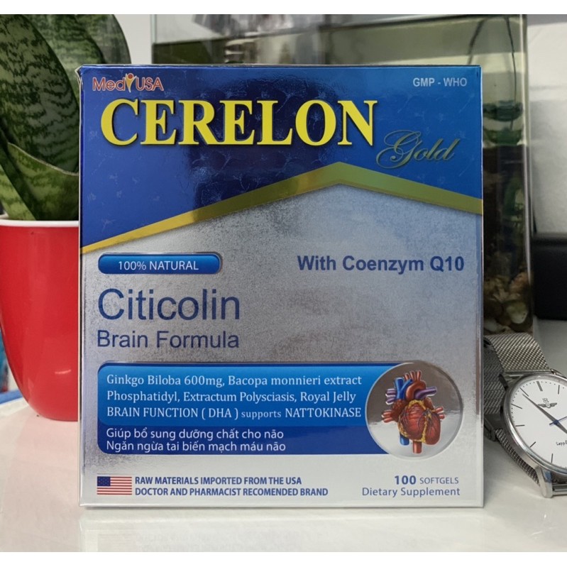 Cerelon Gold Giúp hoạt huyết dưỡng não, bền thành mạch. Tăng cường lưu thông máu