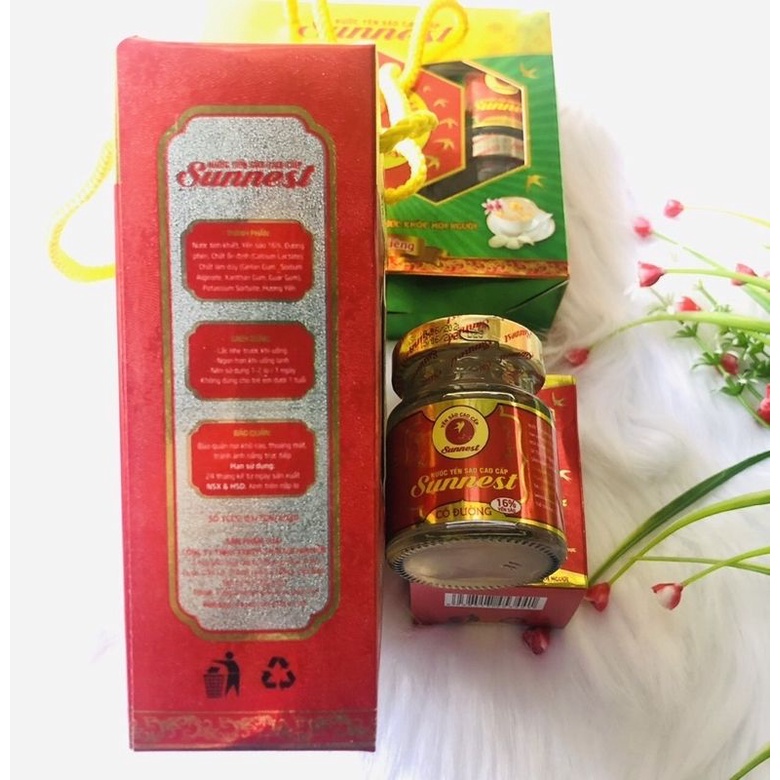 Hộp Yến Sào cao cấp SUNNEST 20% yến, 70ml x 6 hũ