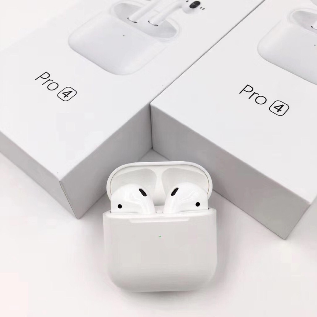 Tai Nghe Bluetooth Airpod Pro 4 Bản Quốc Tế Cao Cấp Định Vị Đổi Tên Tai Nghe Không Dây Dùng Cho IOS - Android