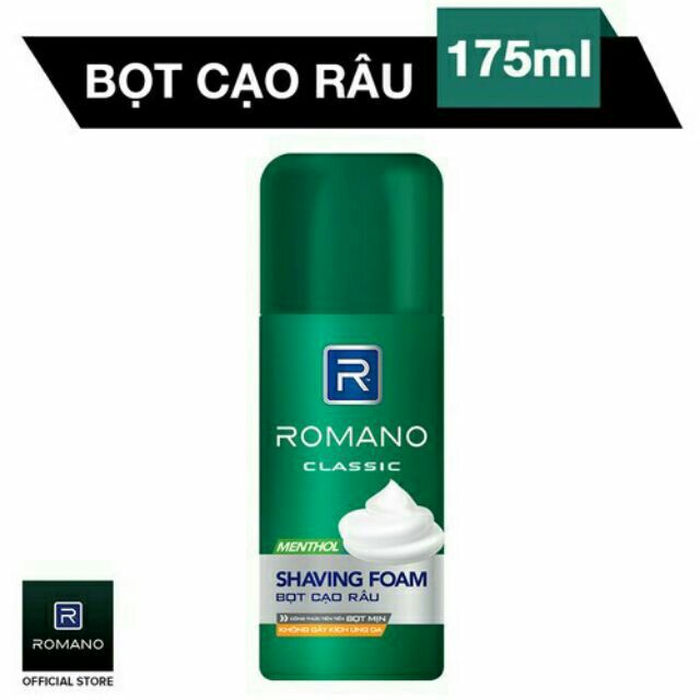 Kem Bọt cạo râu Romano 175ml Classic | Force 175g