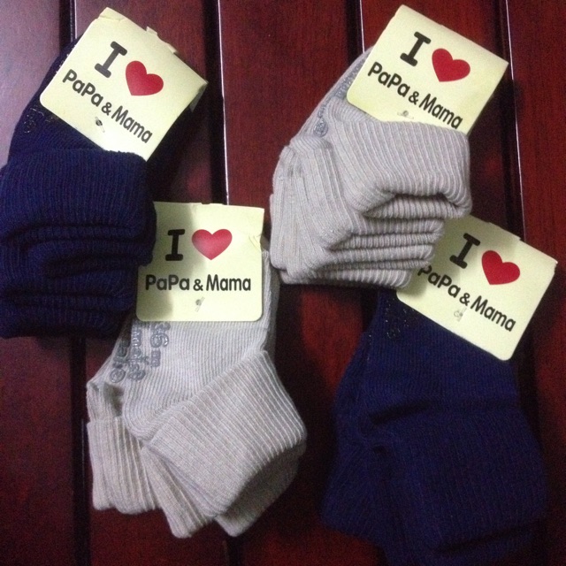 Set 8 đôi tất sợi I love PaPa&MaMa