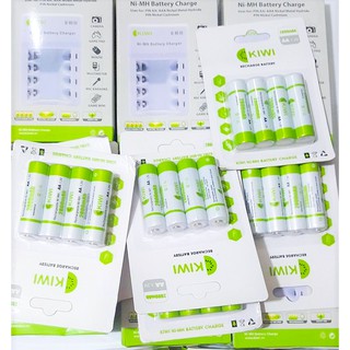 Pin sạc aa 4 viên kiwi dung lượng 2800mah dùng micro, máy ảnh, remote