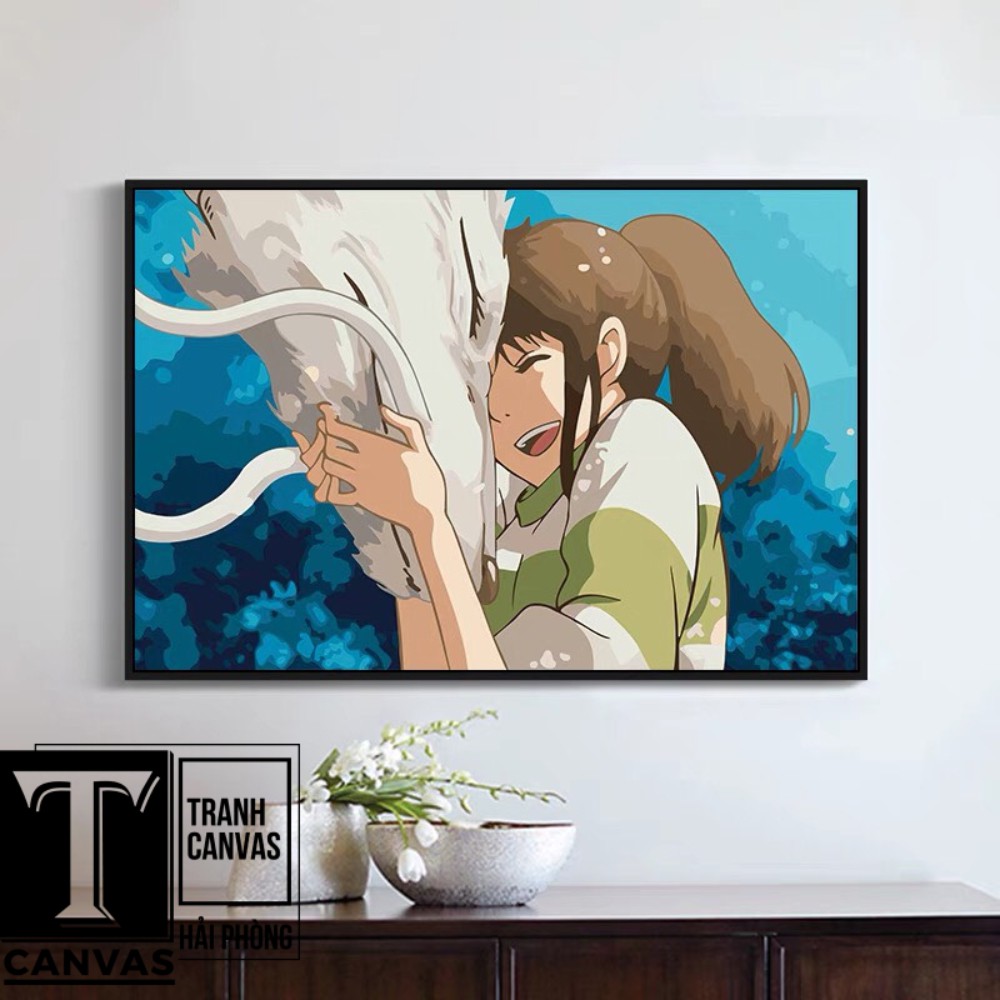 Tranh canvas treo tường, tranh hoạt hình Ghibli, Vùng đất linh hồn GHIBLI 01-11