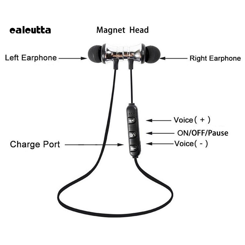 【Ready stock】Magnetic Wireless Bluetooth 4.2 In-Ear Stereo Earphone Sports Headphone with Mic