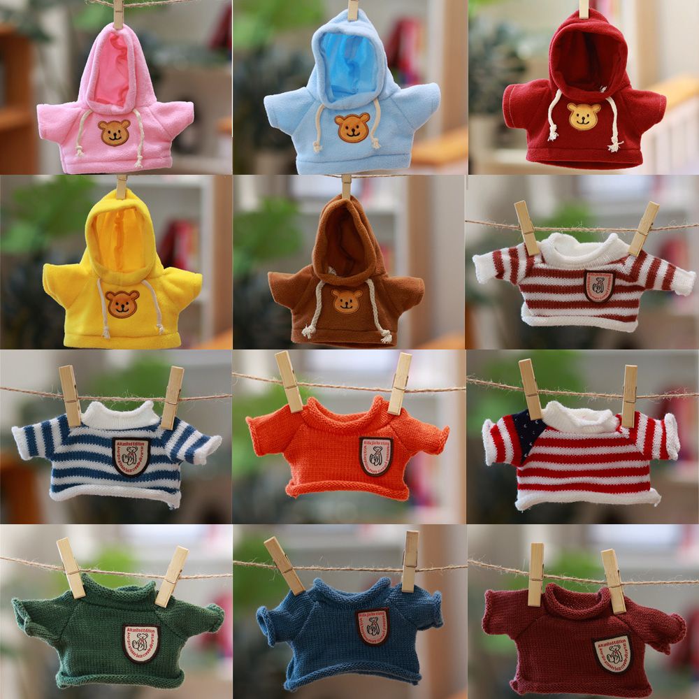 Đồ chơi búp bê mặc áo len có mũ trùm đầu mini dễ thương
