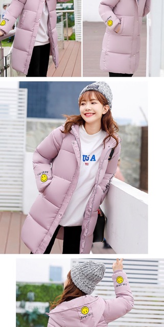 Áo phao dáng dài hàng quảng châu cao cấp