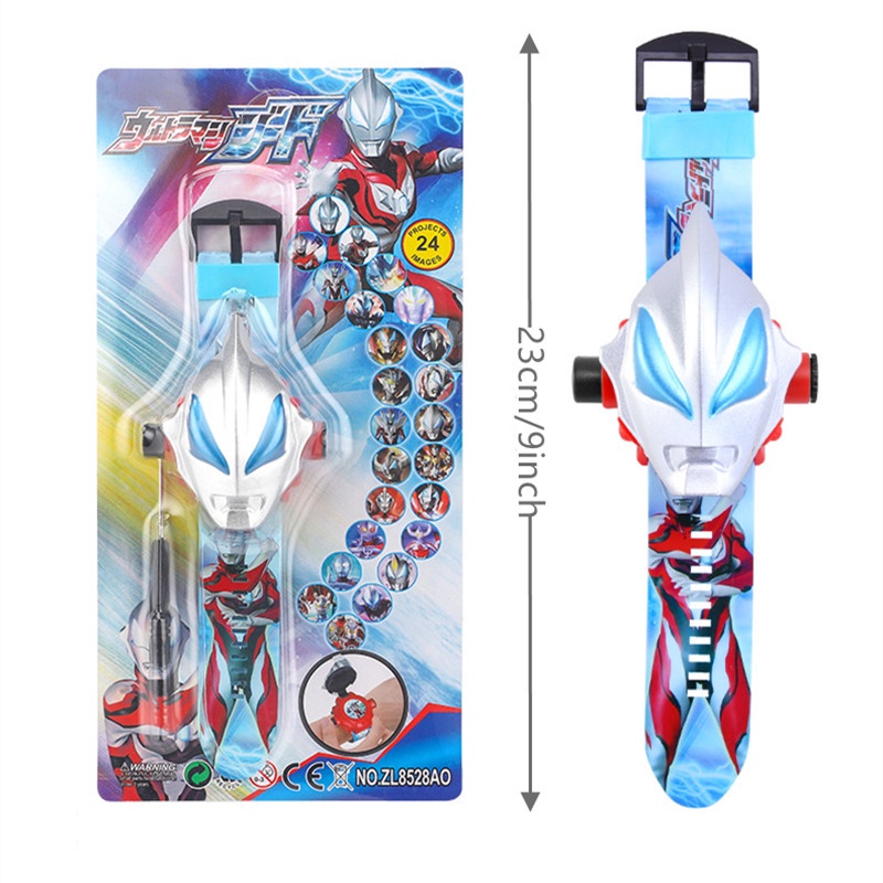 đồng hồ bé trai đồng hồ cho bé gái Đồng Hồ Chiếu Đèn Chiếu Hình Siêu Anh Hùng Ultraman Người Nhện Iron Man Elsa Princess Nắp Lật Có Đèn Chiếu Cho Trẻ Em
