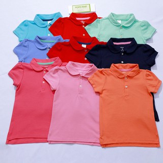 Áo polo bé gái xuất dư xịn (Size 09 - 16kg) 100% cotton [Hình thật]