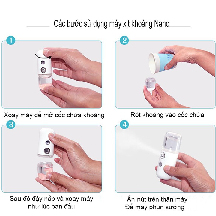 Máy xông mặt mini - Công nghệ phun sương nano