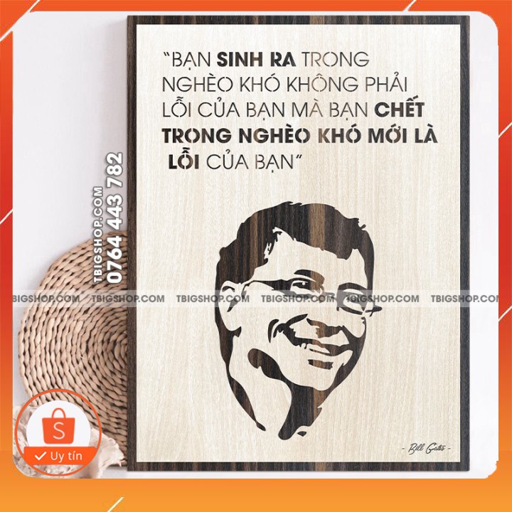 Tranh động lực treo văn phòng làm việc - bạn sinh ra trong nghèo khó không phải lỗi của bạn mà bạn ch