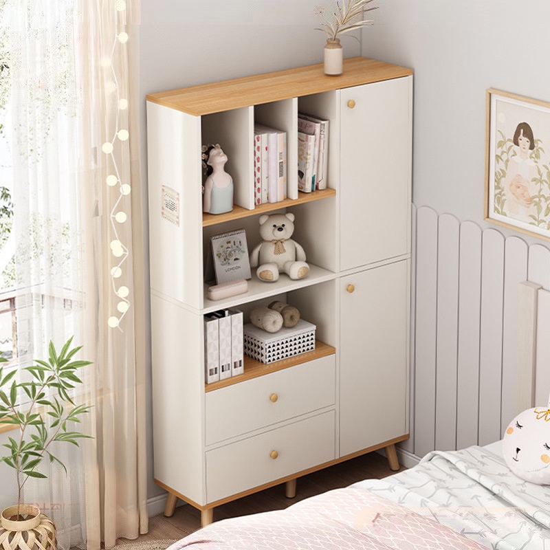 Kệ sách đa năng trắng kèm vân gỗ Tâm House K143