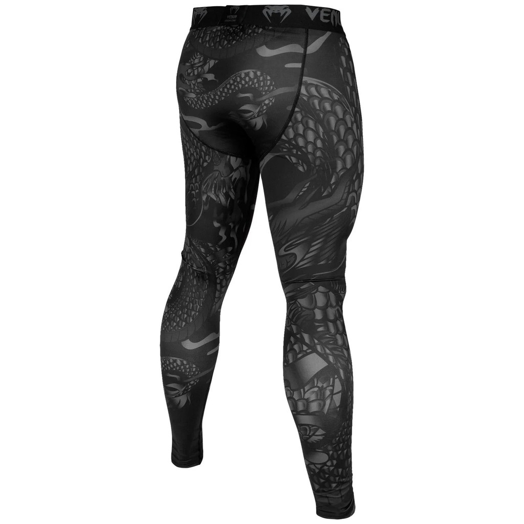 Quần bó Venum Spats Dragon's Flight Spats - Black/Black