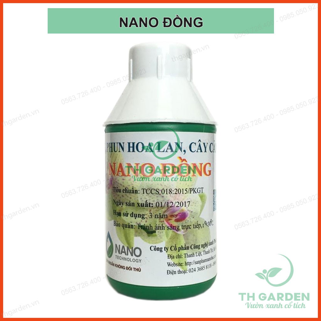 Dung Dịch Nano Đồng Phun Xịt Diệt Nấm Mốc, Vi Khuẩn Cho Hoa Lan, Cây Cảnh Chai 100ml