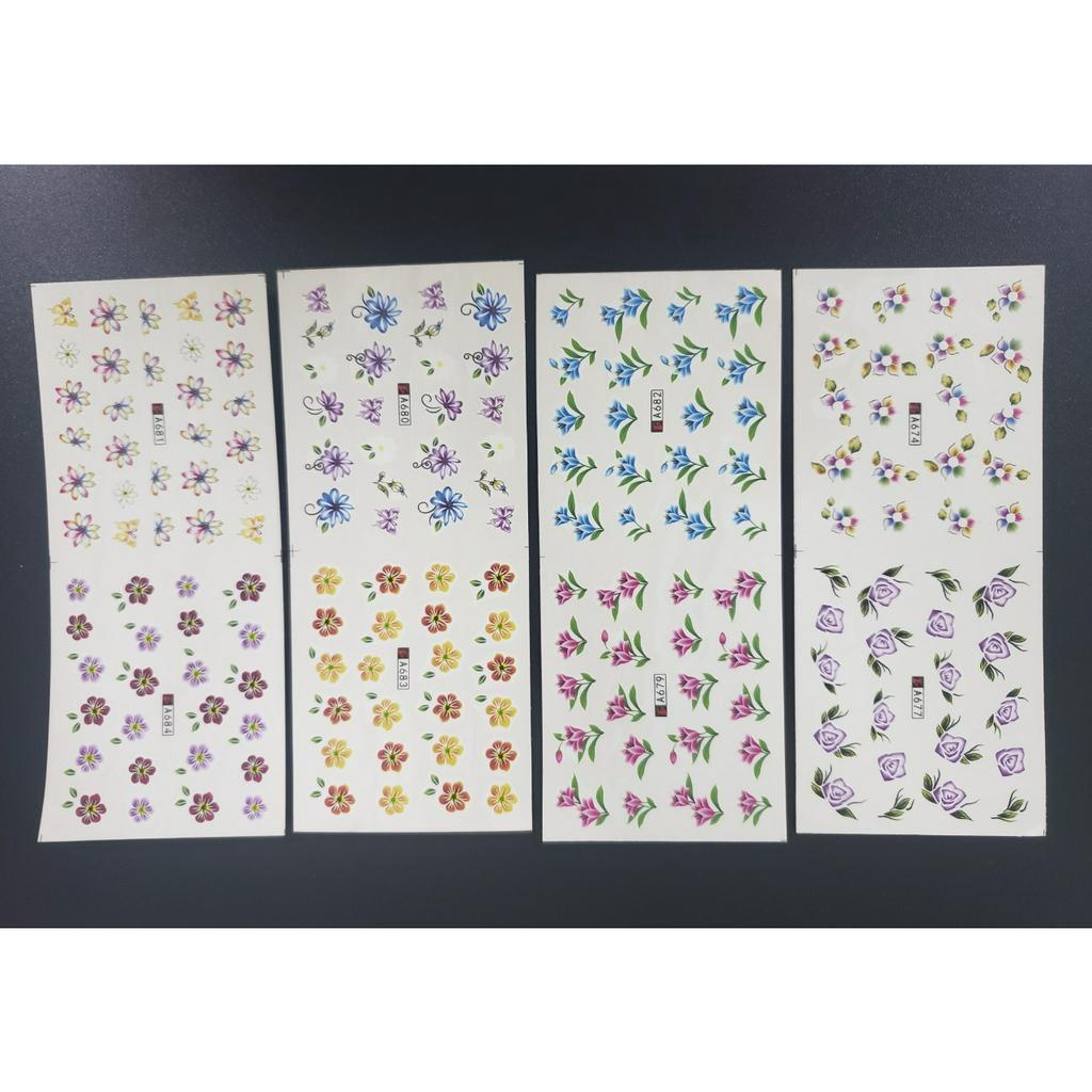 Set 5 Sticker dán móng ngẫu nhiên xiêu xinh. - Shop Nail HSM