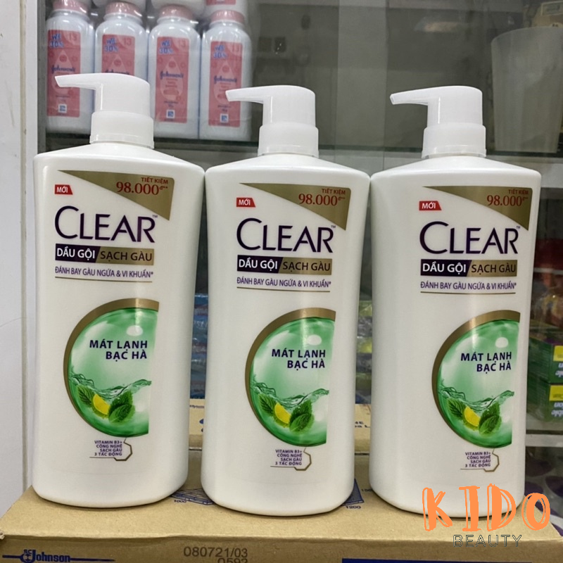 Dầu Gội Sạch Gàu CLEAR Nuôi Dưỡng Da Đầu Mát Lạnh Bạc Hà 170g | 340g | 630g | 900g | 1.4Kg