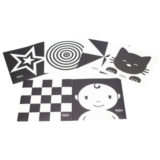 Bộ 6 thẻ decal đen trắng kích thích thị giác cho bé - Lalala baby