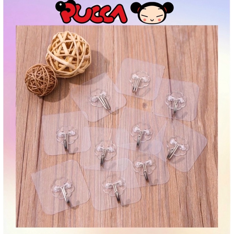 Móc Dán Tường Siêu Dính Trong Suốt Chịu Lực Tốt Treo Tường Chắc Chắn