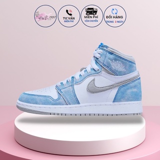 Giày sneaker hot trend 2021💖 chất giày thể thao 💖 j.d cao cổ xanh, loang da lộn, cá tính💖 trung fullbox