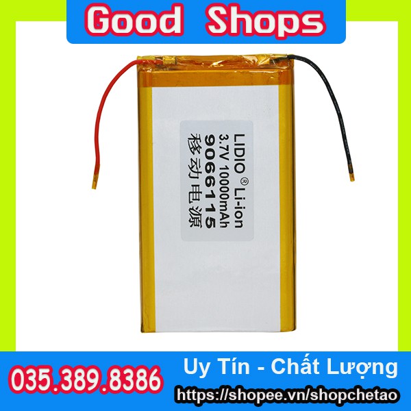 Pin Li-ion 10.000 mAh 9066115 - Dùng để chế sạc dự phòng không dây hoặc thay thế pin cho điện thoại