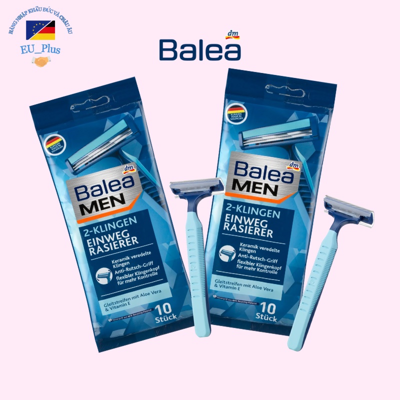 Dao cạo râu Balea men lưỡi kép (túi 10 chiếc) - Đức