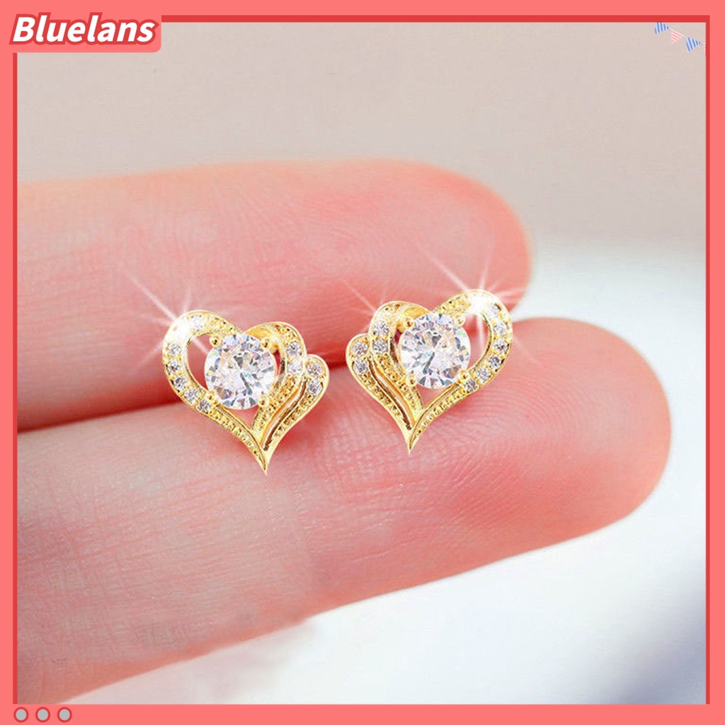 1 Đôi Bông Tai Hình Trái Tim Thời Trang Cho Nữ