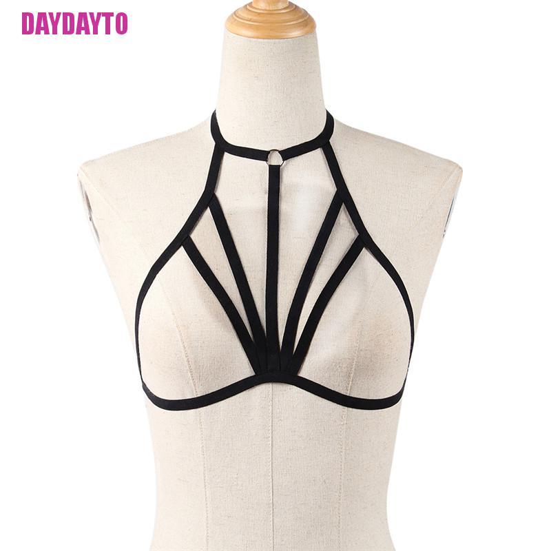 [DAYDAYTO] Dây Đeo Áo Ngực Dạng Dây Chéo Đàn Hồi Goth Cho Nữ