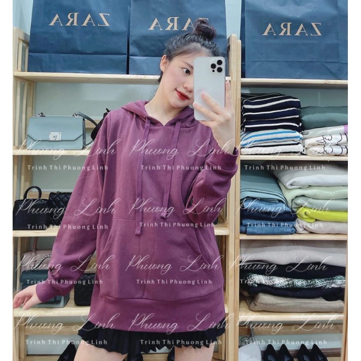 Áo nỉ bông trơn hàng Authentic