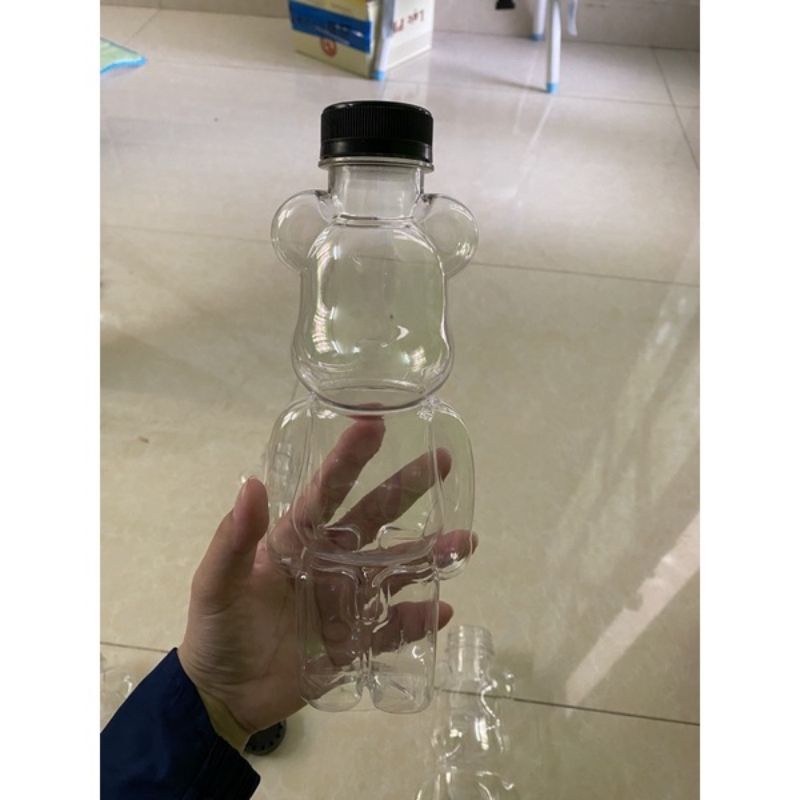 Chai Nhựa Gấu 550ml fi 38- Chai Nhựa Đựng Trà Sữa 500ml- Kho Sỉ Chai Nhựa Huỳnh Hiệp