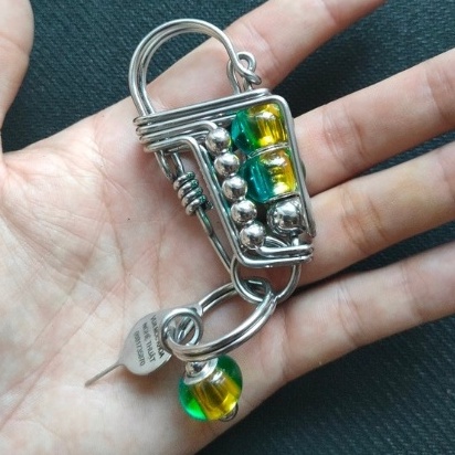 Móc khóa inox thủ công 308 móc chìa khóa ô tô xe máy phong thủy