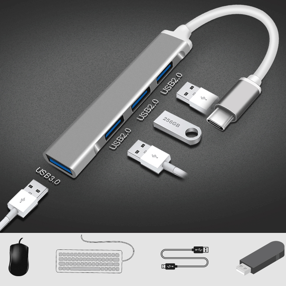 Hub Type-C Sang Usb 3.0 4 Cổng Usb Cho Laptop